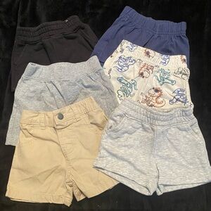 Kids Casual Shorts Set - Black, Blue, Gray, Tan